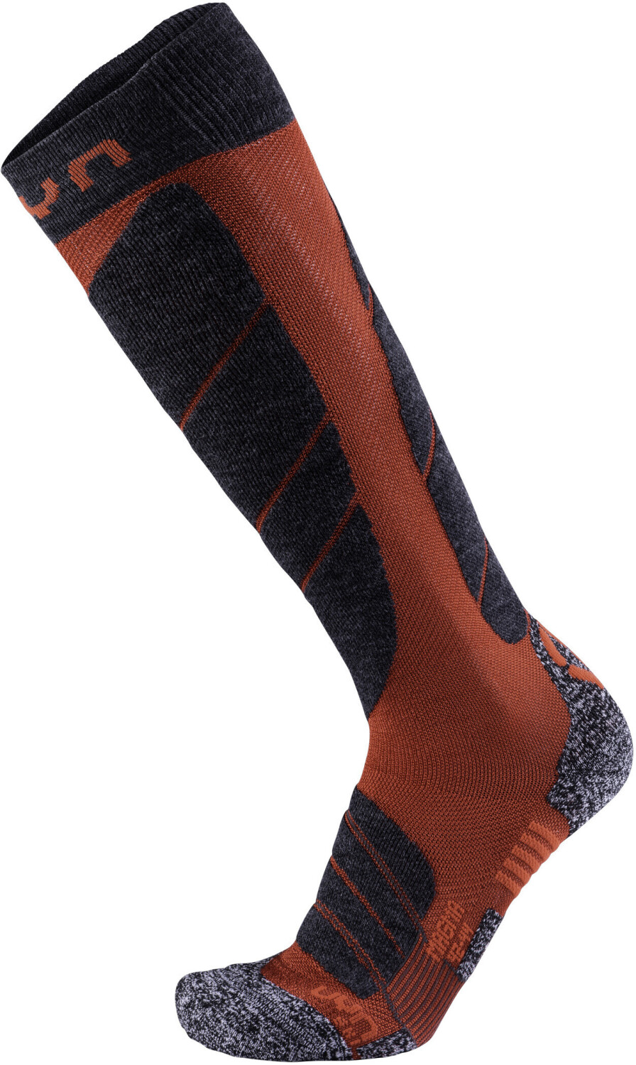UYN Magma Men's Ski Socks dark red/anthracite
