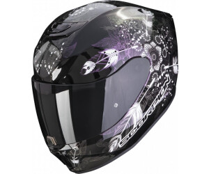 EXO 391 Motorradhelm – Mit Pinlock Maxvision Visier, KwikWick Innenfutter – Schwarz/Silber/Rot