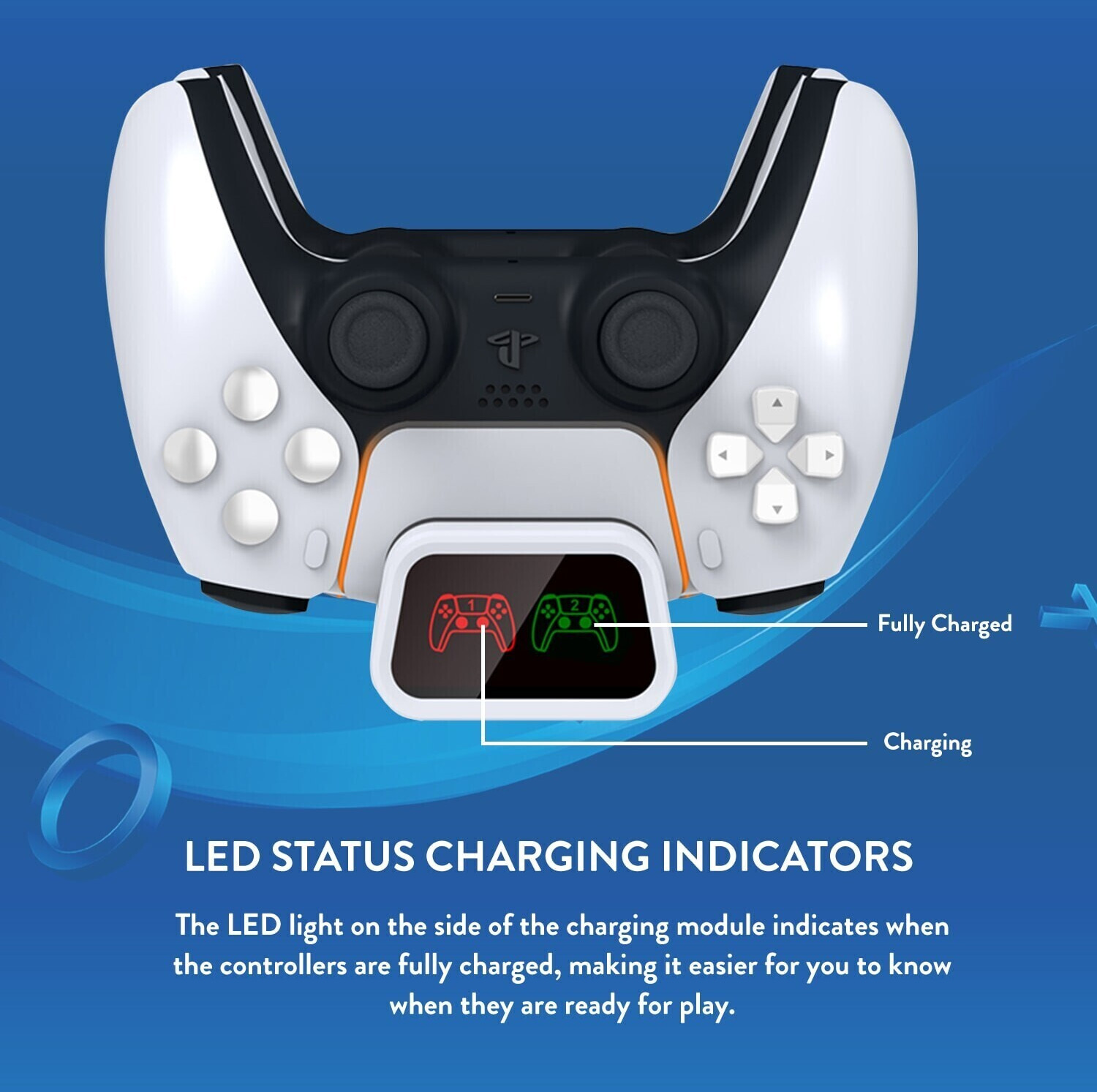 Chargeur Manette PS5 - Double Station de Recharge Compatible avec Manettes  Dualsense Modèle Chargeur avec LED
