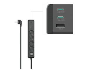 Hama 4-Fach 2x USB-C/1x USB-A mit Schalter (00223189) ab 39,32 €