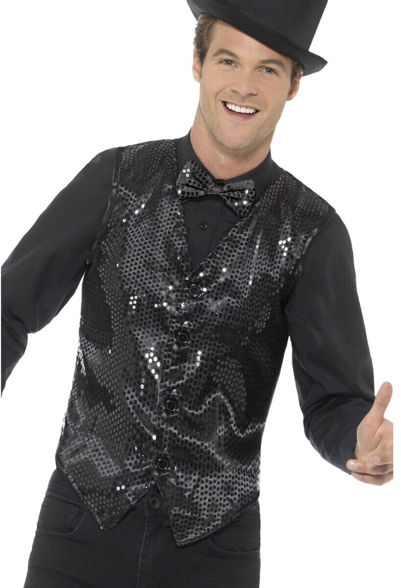 Smiffy's Sequin Waistcoat black (46961)