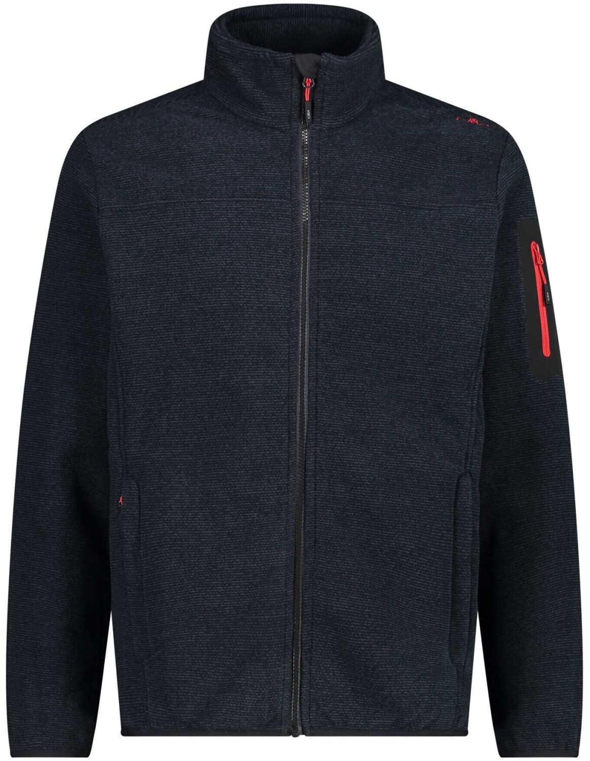 CMP Men's Fleece Jacquard-Knit-Tech Jacket (38H2237) titanio/nero