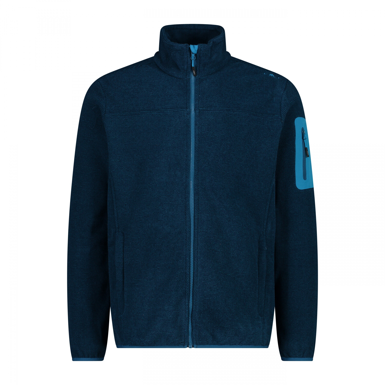 CMP Men's Fleece Jacquard-Knit-Tech Jacket (38H2237) deep lake