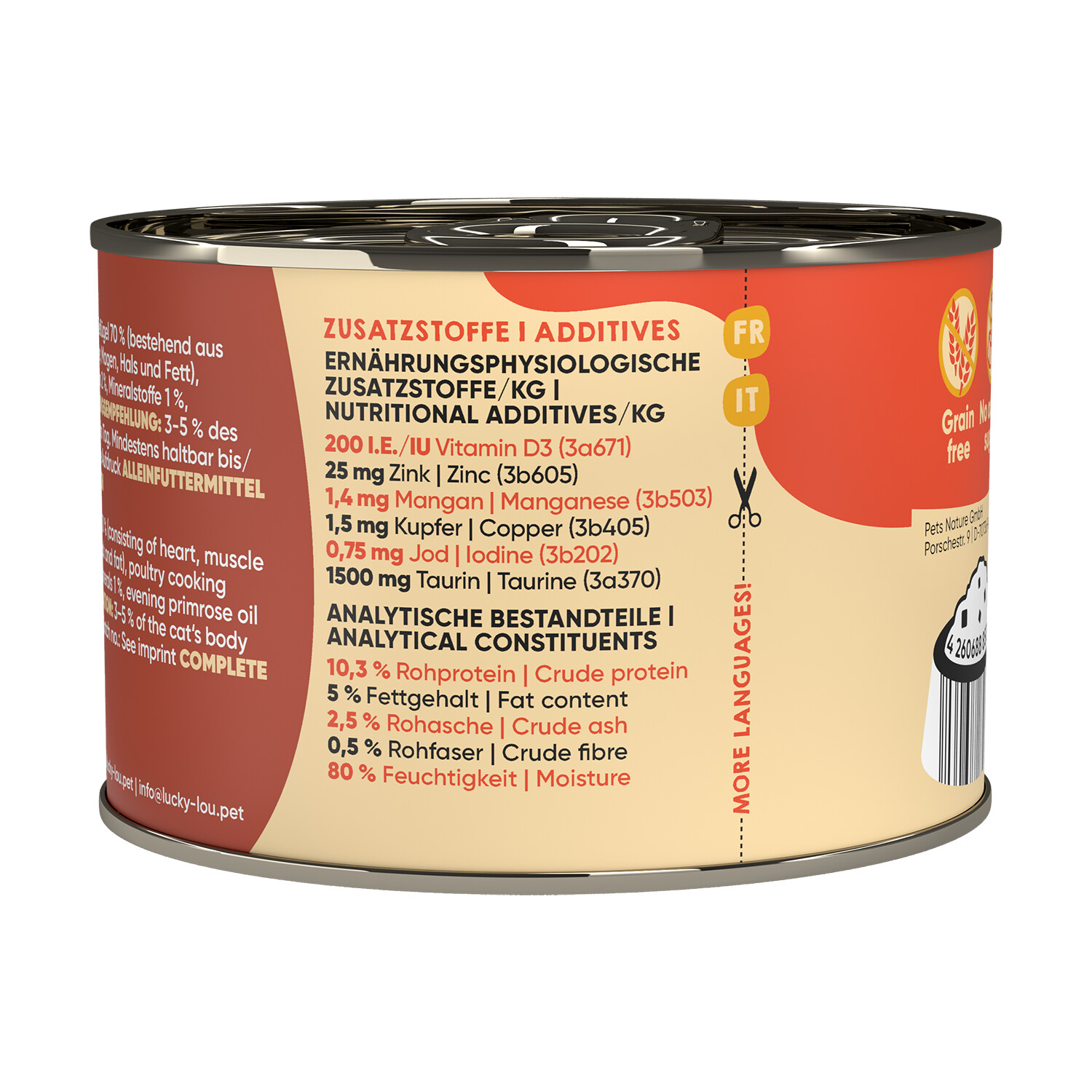 Lucky Lou Pâtée pour chat 200g Lucky Lou Pâtée pour chat 200g