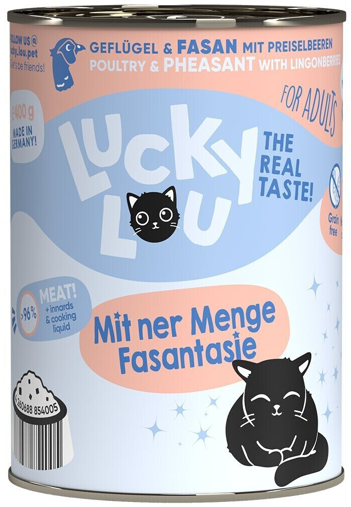 Lucky Lou Adult Poultry & Pheasant Wet Cat Food 400g