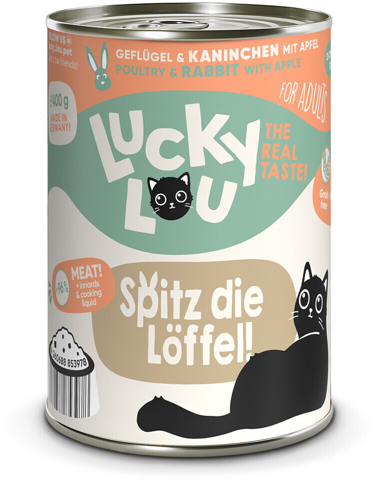 Lucky Lou Adult Poultry & Rabbit Wet Cat Food 400g
