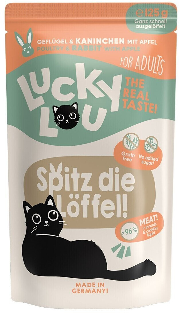 Lucky Lou Adult Poultry & Rabbit Wet Cat Food 125g