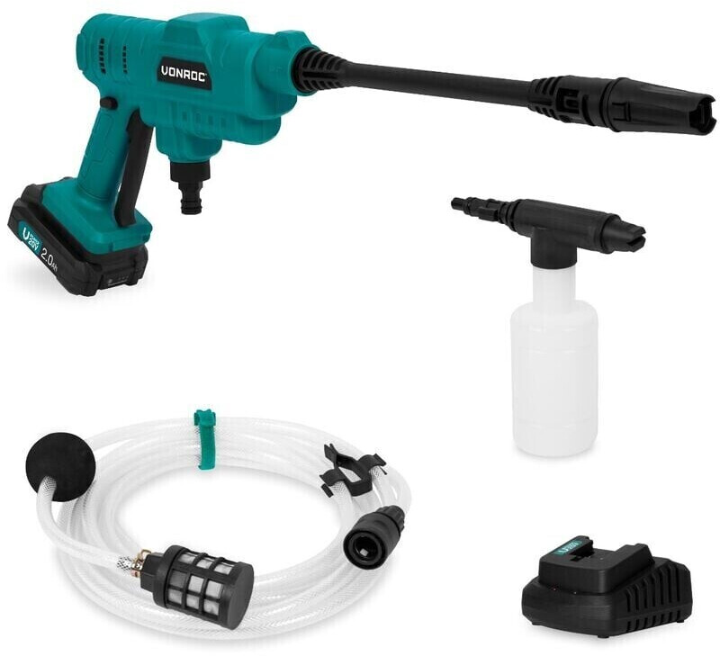 VONROC PW508DC 20V 24 bar with 1 Battery 2Ah and Quick Charger