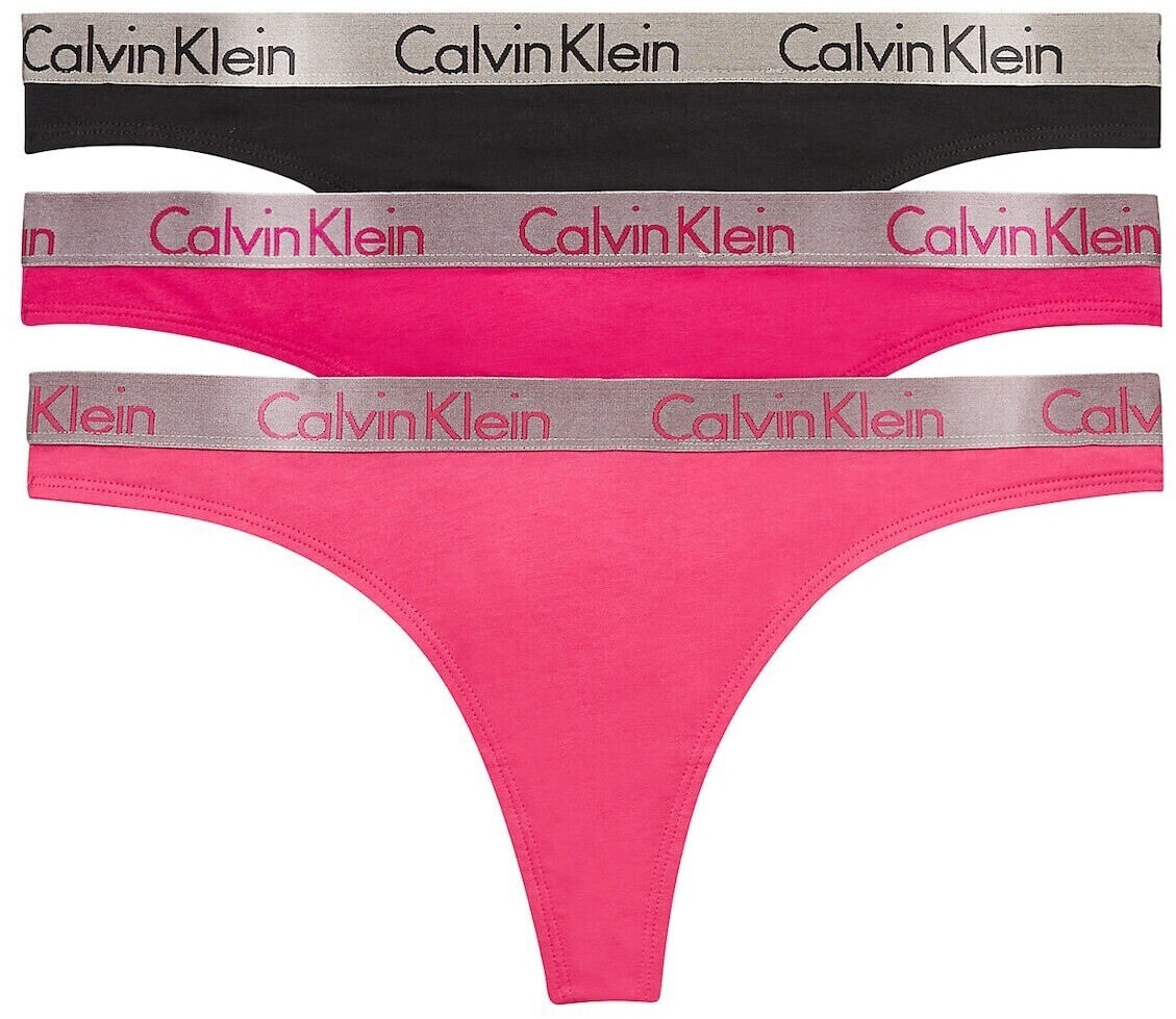 Calvin Klein Underwear THONG 3 PACK - Thong - pink splendor/briar