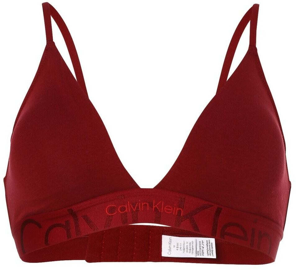 Calvin Klein Underwear Embossed Icon Light Lined Triangle Bralette Red  Carpet Donna