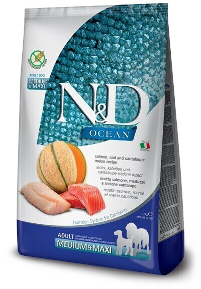 Farmina N&D Ocean Adult Medium/Maxi Salmon Melon (12Kg)