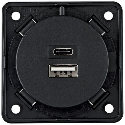 2-fach USB-Ladesteckdose 2,1A/5V inkl. Rahmen (komplett) Weiß (RAL