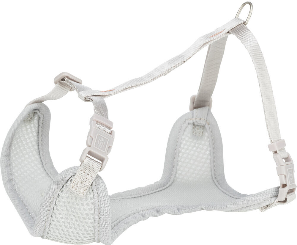 Photos - Collar / Harnesses Trixie Junior Puppy Soft Harness with Leash M-L light grey  (15570)