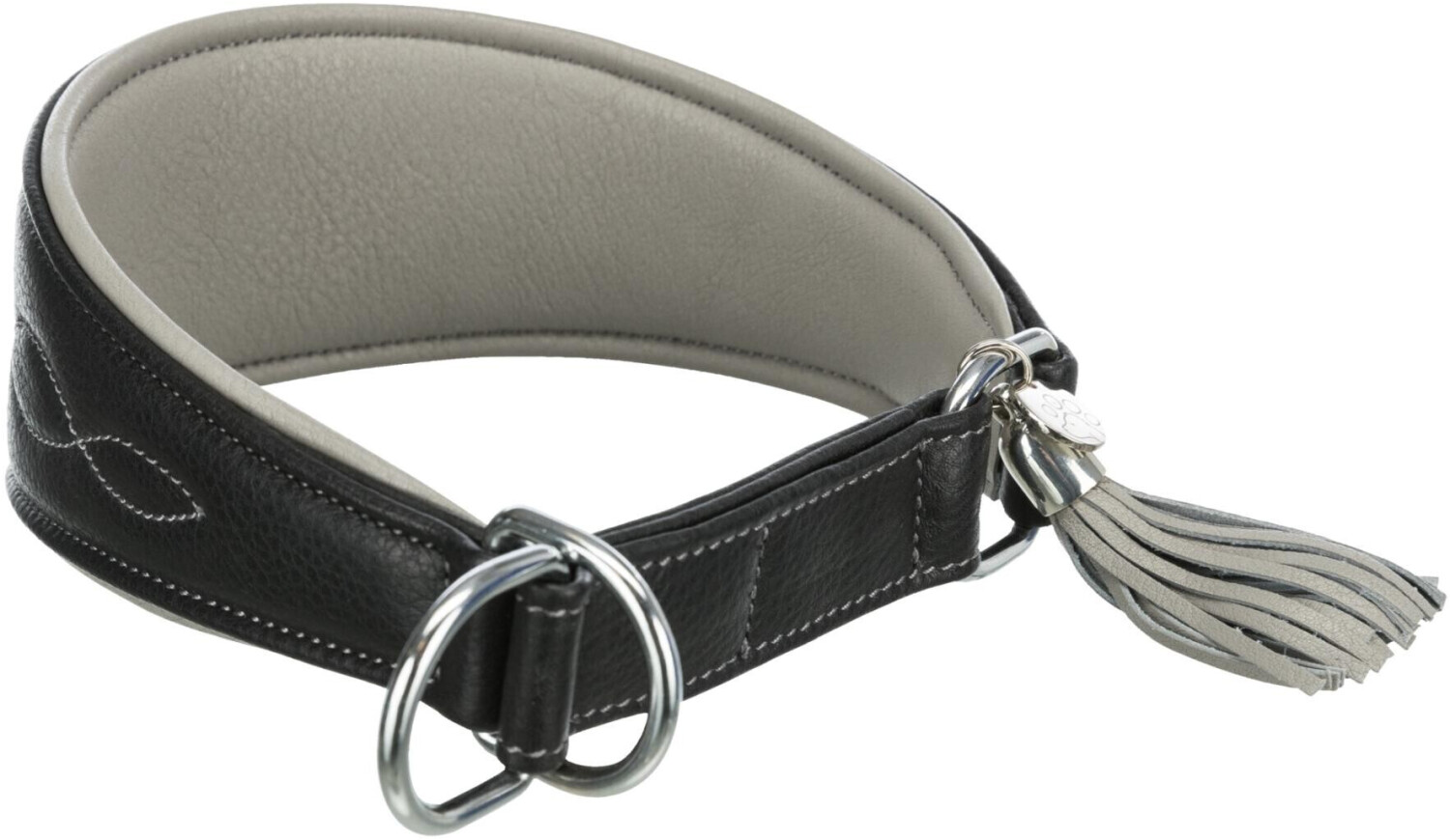 Trixie Active Comfort Sighthound Collar with Pull-Stop black/gray S-M