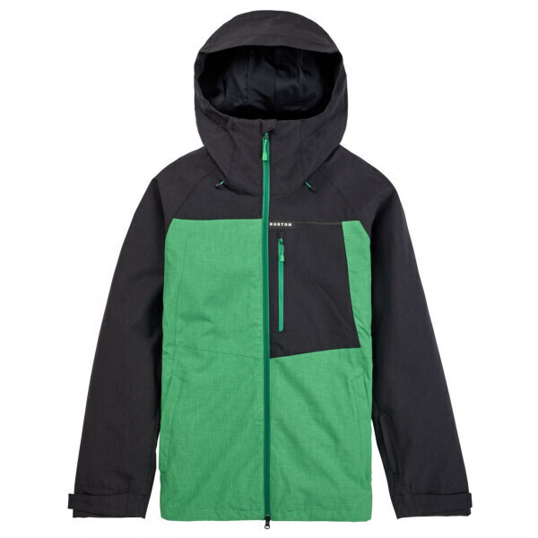 Photos - Ski Wear Burton Lodgepole 2L Jacket black/clover green 