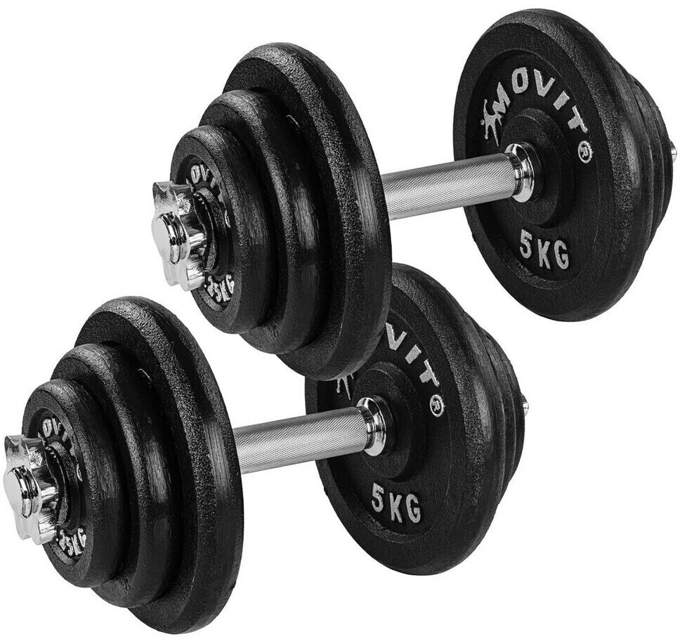 Movit Dumbbell Set 2 x 20 kg Cast Iron