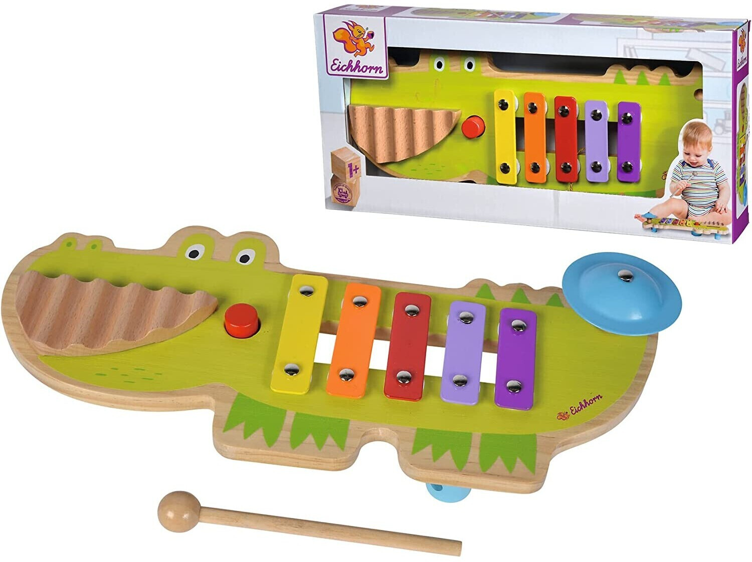 Farbiges Xylophon für Kinder - Krokodil