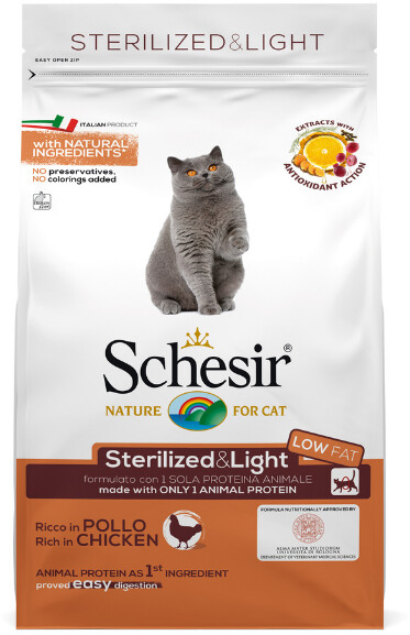 Schesir Sterilized & Light chicken (10 Kg)