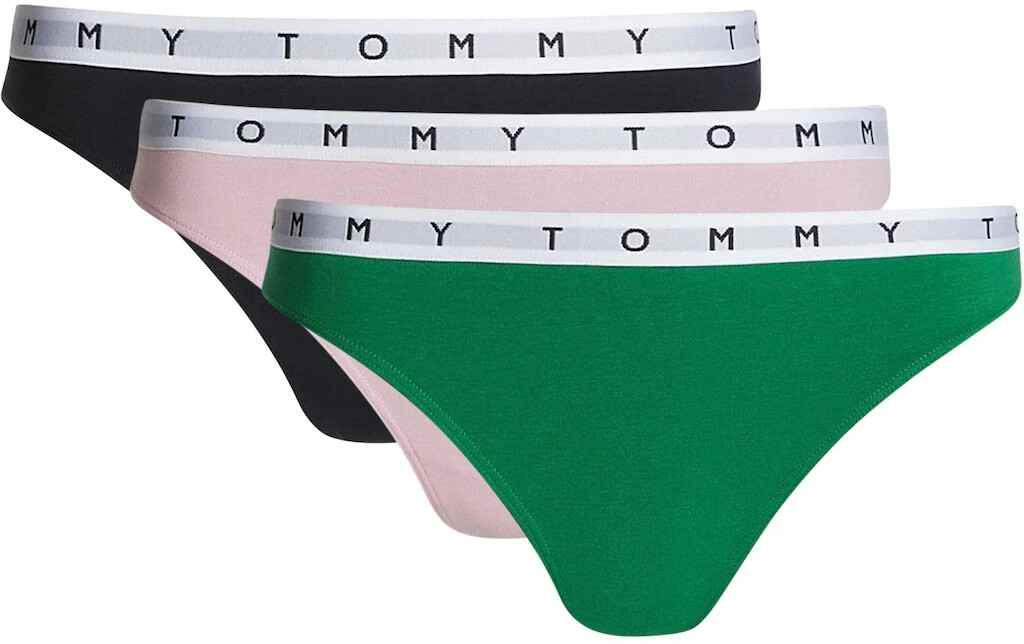 Tommy Hilfiger 3-Pack Logo Waistband Thongs (UW0UW02521) green mal/french  orchid/desert sky ab 31,00 € | Preisvergleich bei