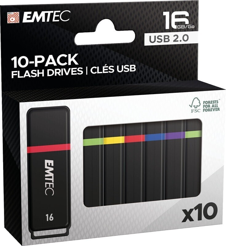 Emtec K100 USB 2.0 16GO 10-pack