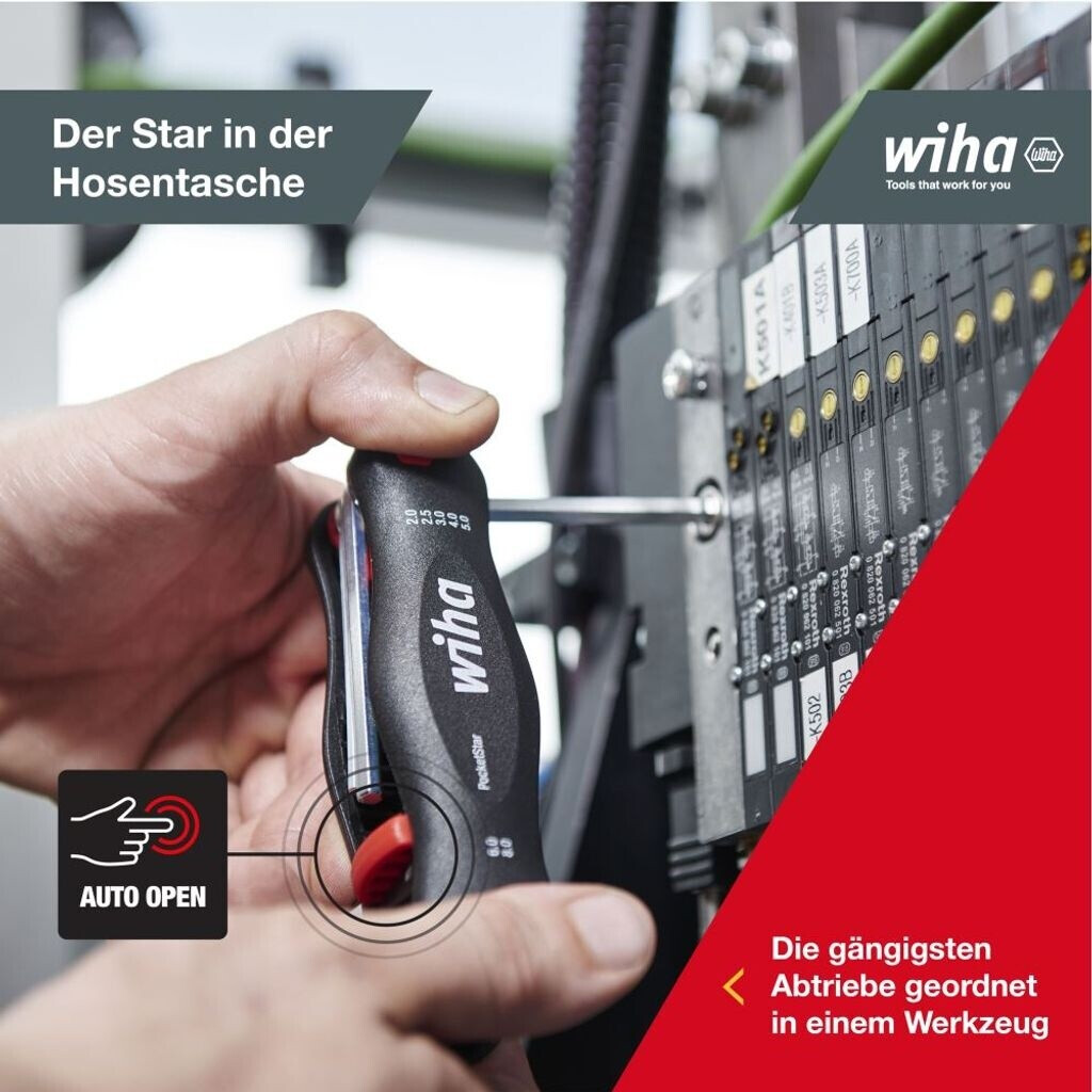 Outil Multifonction De Poche WIHA PocketStar 351PK7 - Ensemble De Tournevis Et Embouts Compacts