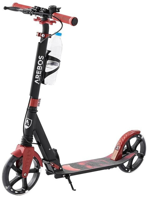 Arebos Trottinette avec roues LED rouge (4260627429301)