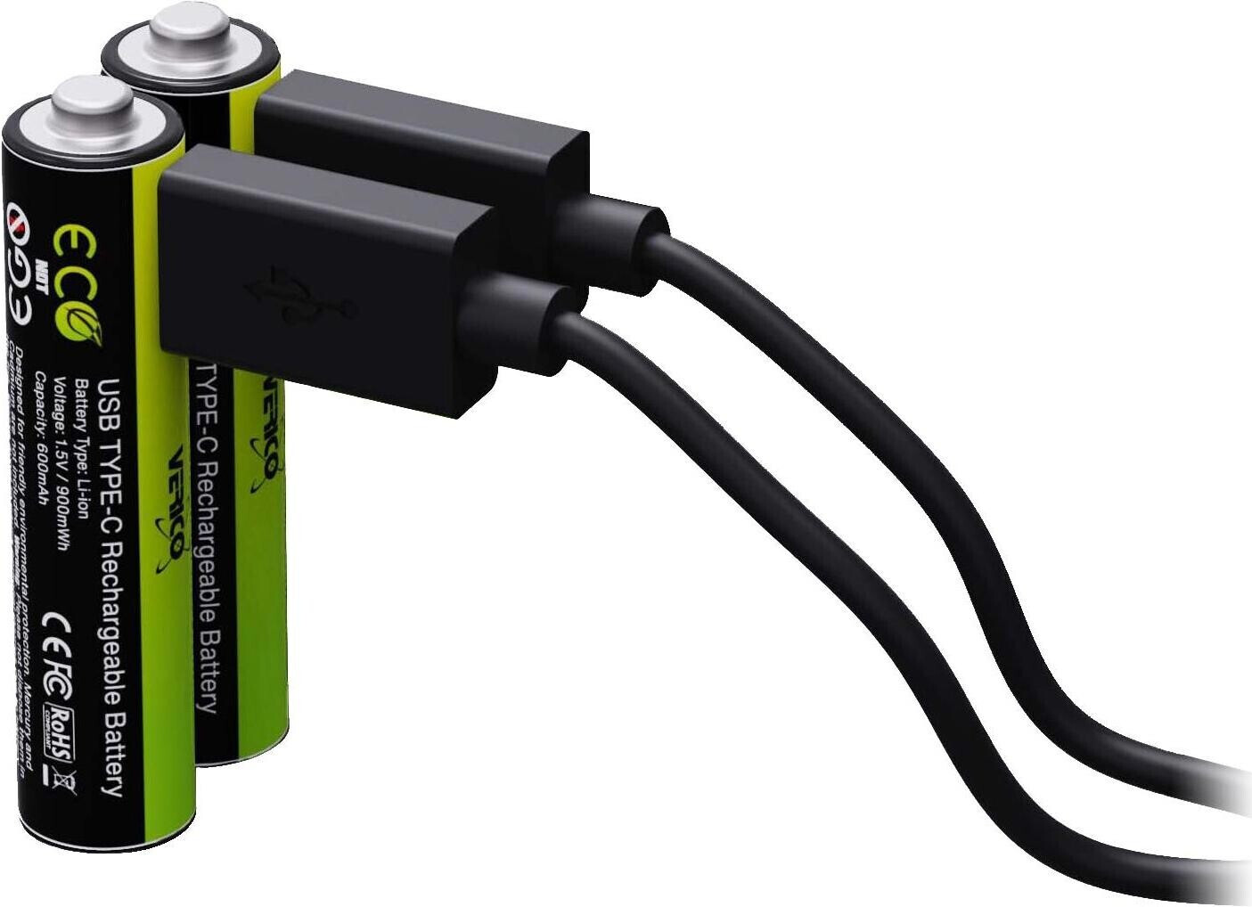 Verico Verico LoopEnergy AAA USB-C Micro-Akku 900mWh 2 St. Pile rechargeable  LR3 (AAA) Li-Ion 600 mAh 1.5 V 2 pc(s) - Conrad Electronic France