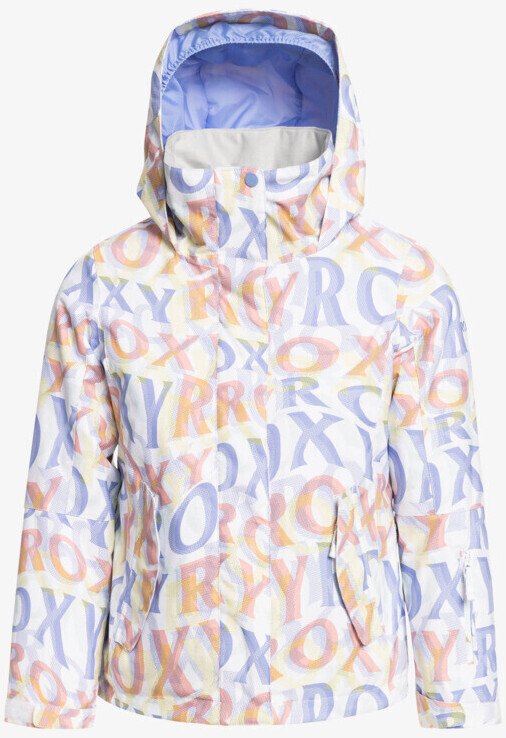Roxy Girl Jetty Printed Jacket bright white/sunbeam lettering