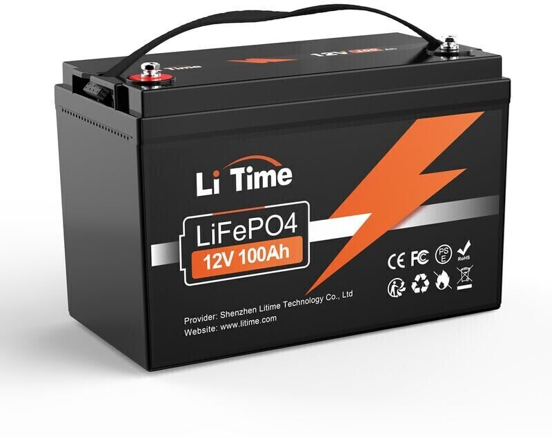 LiTime 12V 200Ah LiFePO4 Lithium Batterie Akku Solarbatterie für Wohnmobil  Solar
