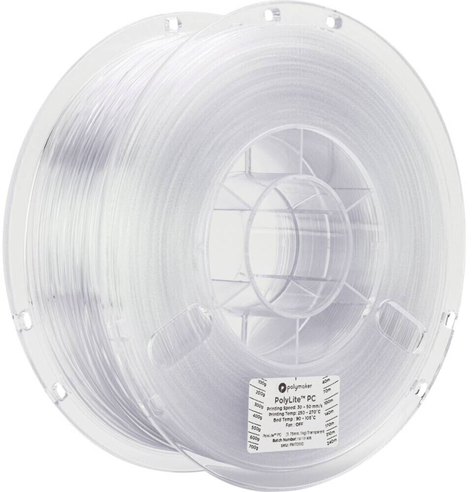 Polymaker PolyLite PC Filament 1.75mm 1000g Transparent
