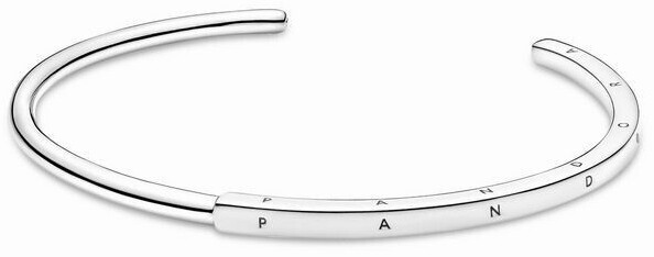 Pandora Signature I-D Open Bangle Sterling Silver