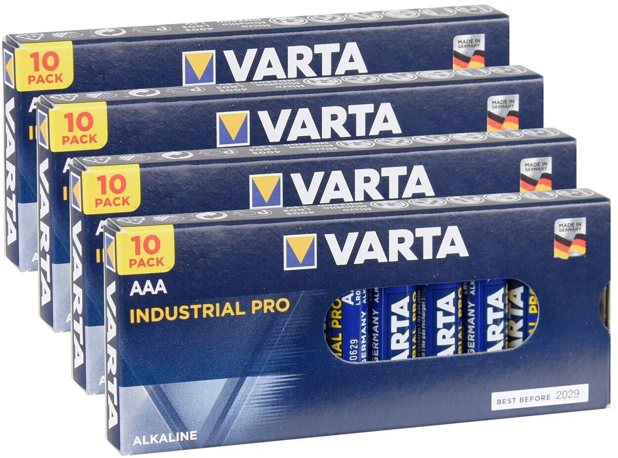 10 Piles AAA LR03 VARTA Industrial