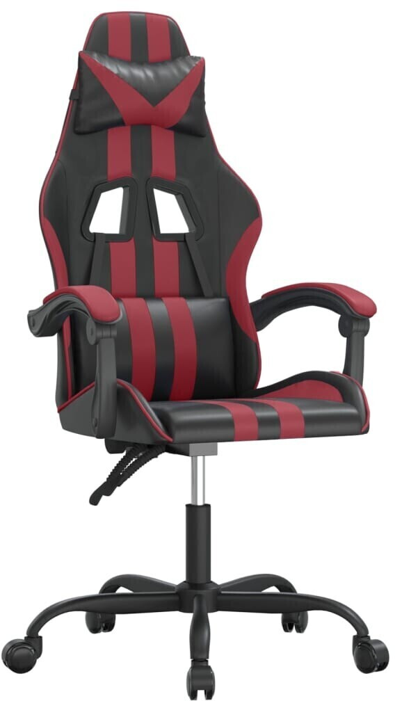 vidaXL Fauteuil gamer en cuir synthétique (3143818-3143829) noir/rouge (3143825)