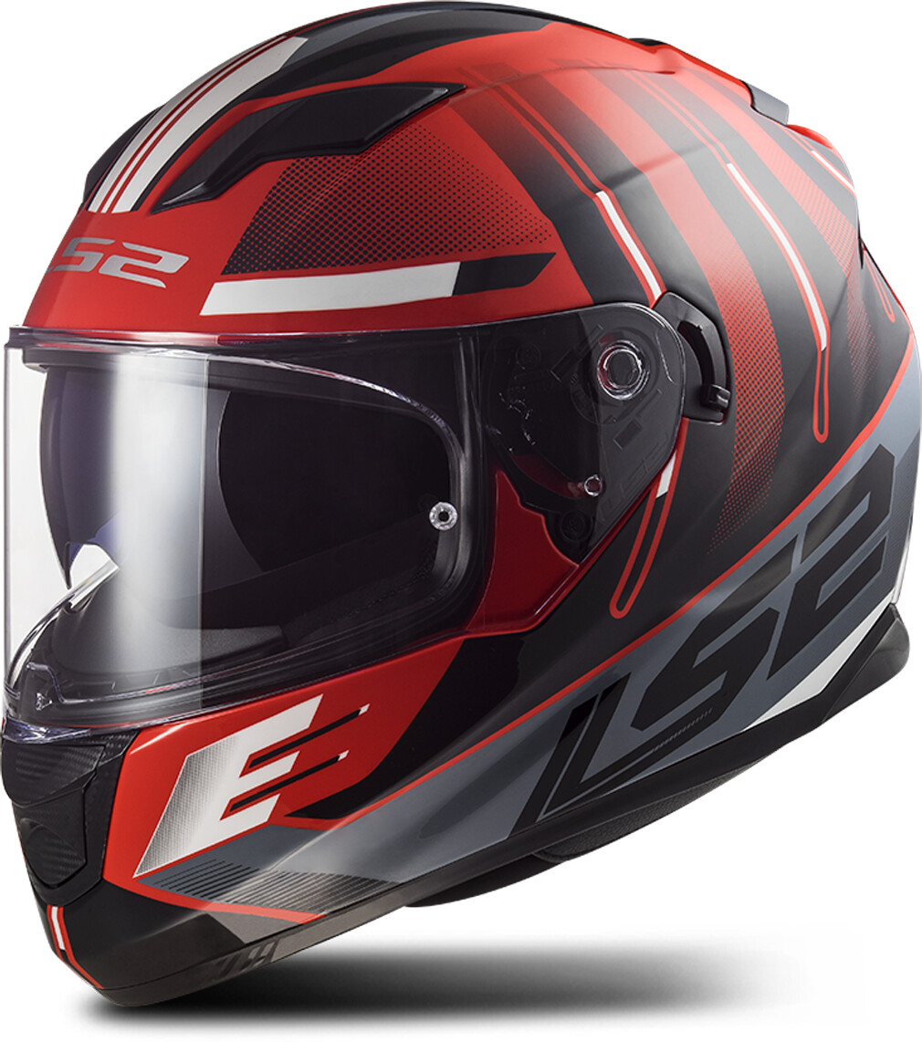 LS2 FF320 Stream Evo Shadow noir/blanc/rouge