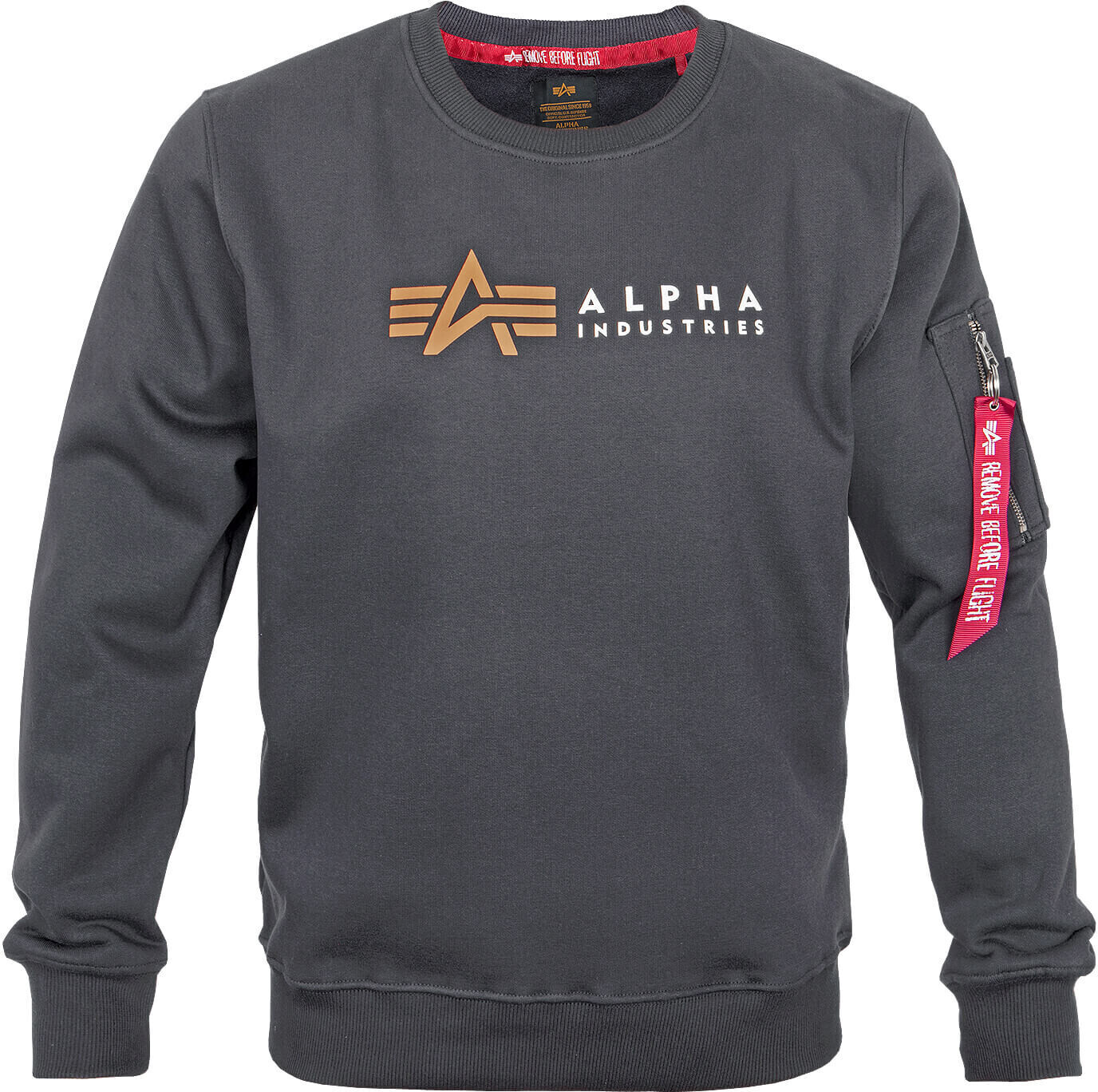 Alpha Industries 51,49 precios Compara idealo (118312-136) Label € | grey Sweatshirt desde en