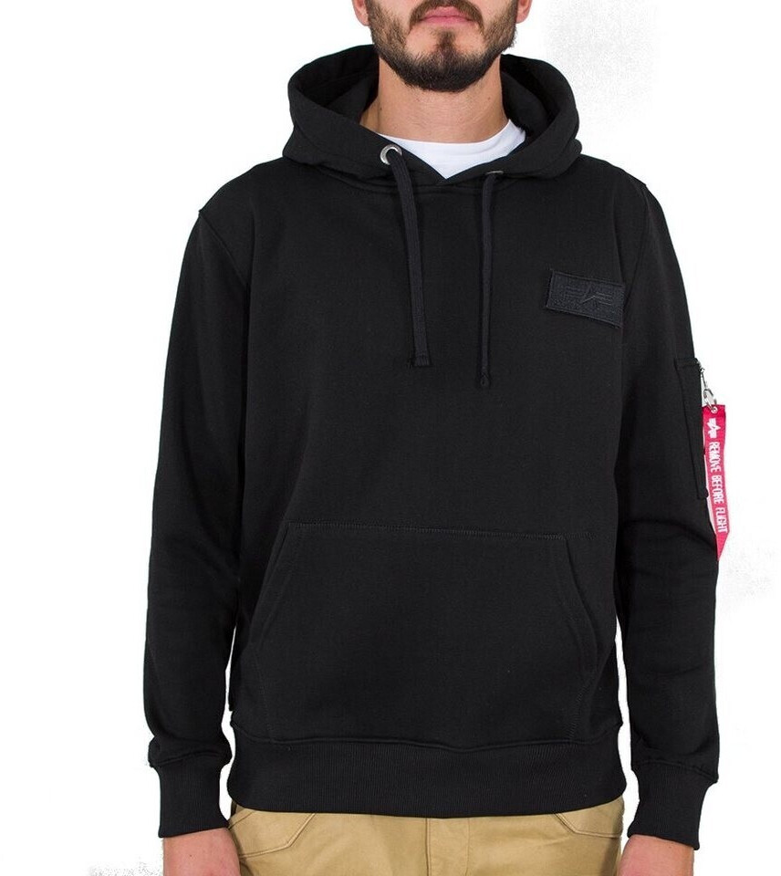 Alpha Industries Red Stripe Hoodie black (178314-095)
