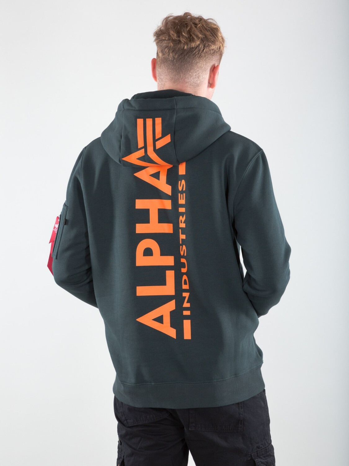 Alpha Industries Back Print Hoodie dark petrol 178318 353 ab 48
