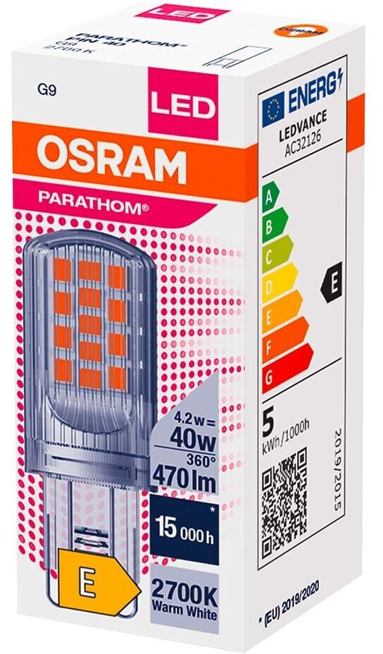 Osram Parathom LED PIN G9 4.2W 470lm 2700K AC32118 ab 8 68 Preisvergleich bei idealo