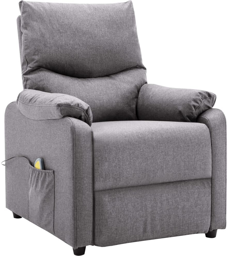 vidaXL Fauteuil de massage inclinable électrique gris