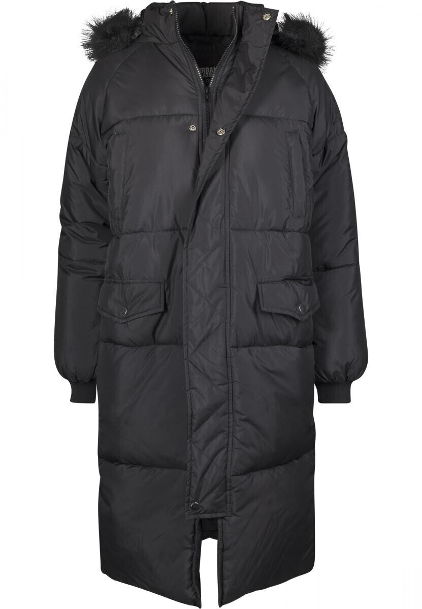 Urban Classics Ladies oversize faux fur puffer coat (TB2382) black
