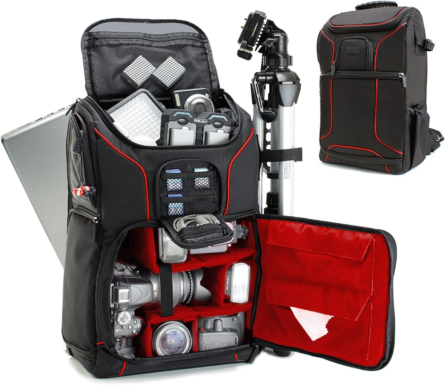 USA Gear S17 DSLR Camera Backpack Red