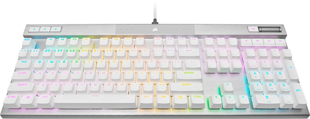Corsair K70 PRO Blanc, clavier gaming Blanc, Layout États-Unis, Corsair OPX