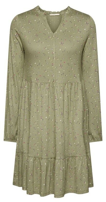 Esprit Lenzing Ecovero Patterned Dress (992CC1E306) light khaki