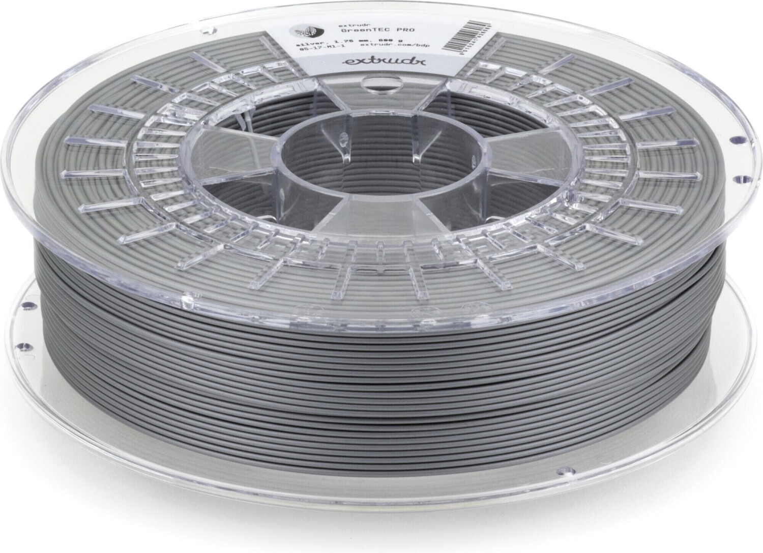 Extrudr Greentec Pro Filament Silver 1.75mm 800g