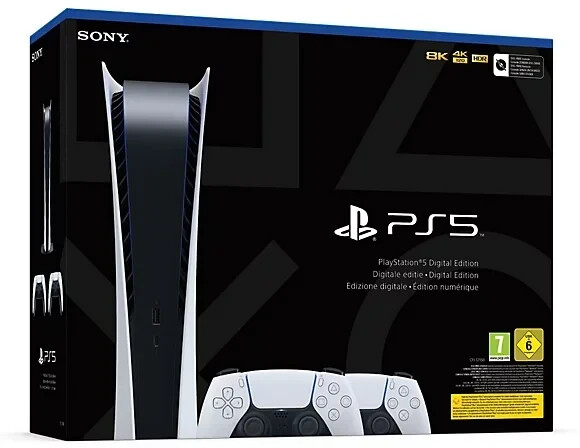 Sony Playstation 5 Digital Edition + 2 Dualsense Wireless Controller
