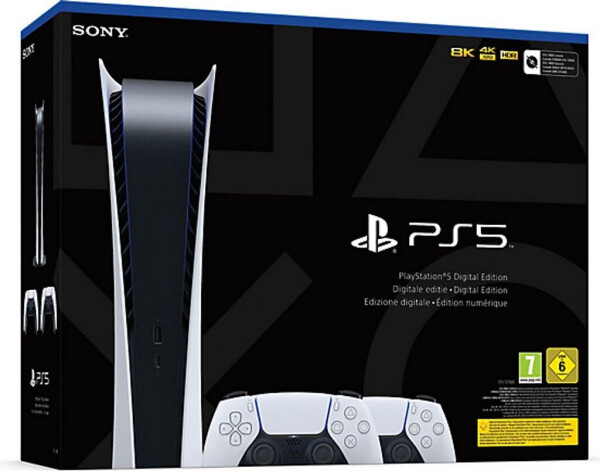 Sony PlayStation 5 (PS5) Digital Edition + 2 DualSense Wireless Controller, Bild 3
