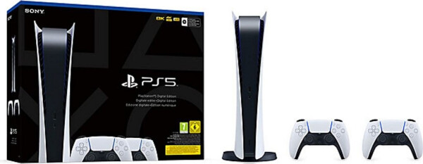 Sony PlayStation 5 (PS5) Digital Edition + 2 DualSense Wireless Controller, Bild 5