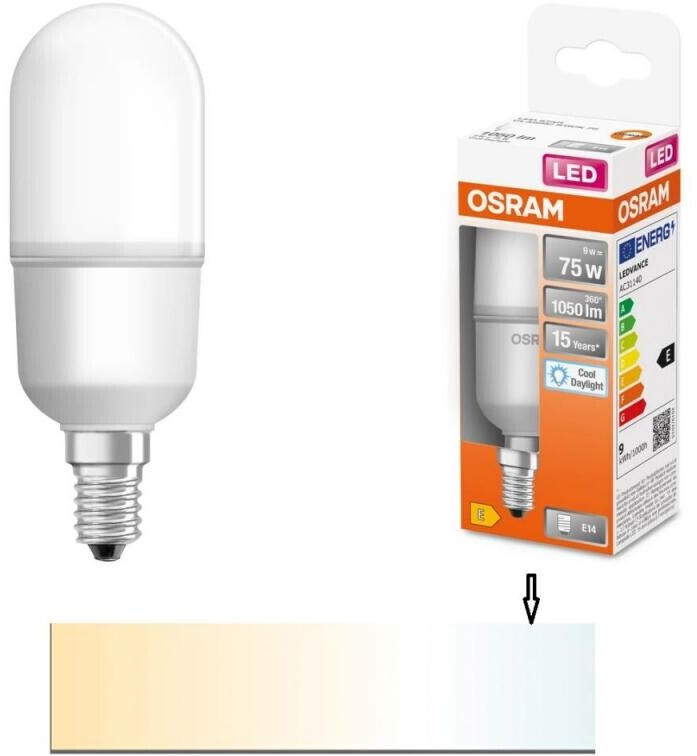 Osram LED Lampe STAR STICK E14 10W 1050lm 6500Ktageslichtweiß ab 4,70 €