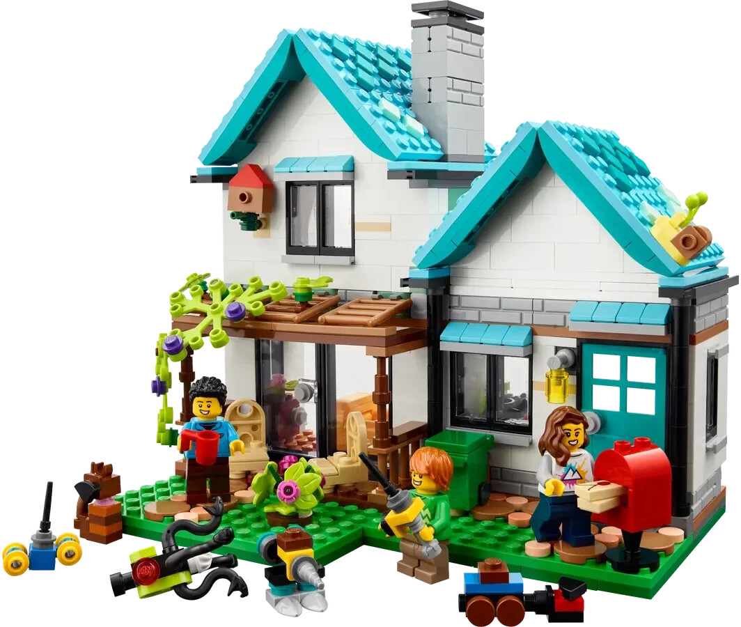 LEGO 31139 Creator 3-en-1 La Maison Accueillante: Kit de Construction Trois  Maisons Différentes, Minifigurines et Accessoires, Cadeau Parfait pour