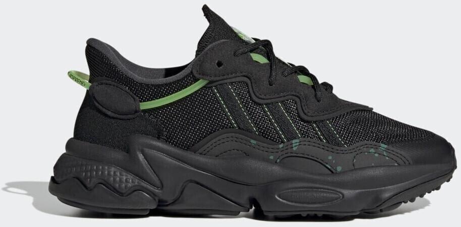 Adidas originals ozweego trainer 2025 core black / solar green